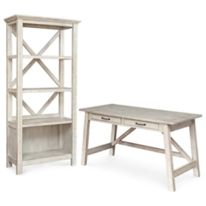 Carynhurst Home Office Desk and Storage, Whitewash