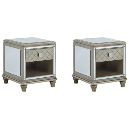 Chevanna 2 End Tables, Platinum