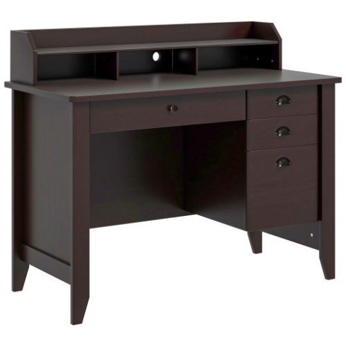 Computer Desk PC Laptop and Writing Table Workstation -Brown