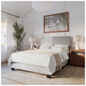 CorLiving Full/Double Bed, Light Gray
