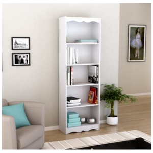 CorLiving Hawthorne 72" Tall Bookcase, White