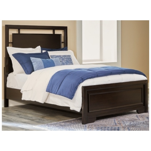 Covetown Full Panel Bed, Dark Brown