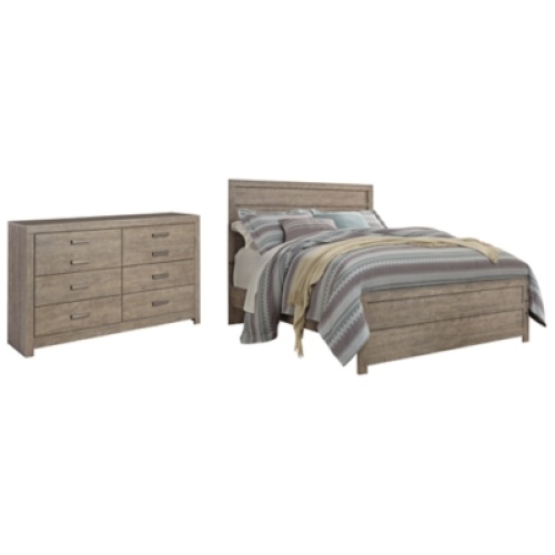 Culverbach Queen Panel Bed with Dresser, Gray