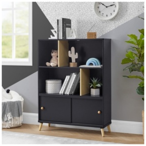 Delta Children Essex Bookcase, Ebony/Natural