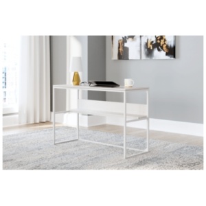 Deznee 48" Home Office Desk with 1 Shelf, White