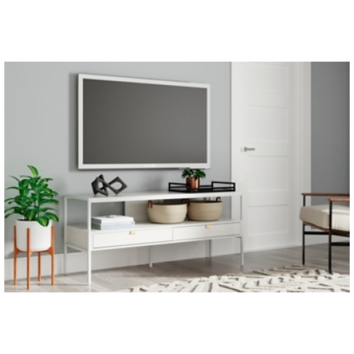 Deznee Linear 60" TV Stand, White