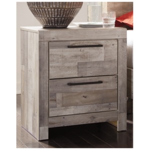 Effie 22" 2 Drawer Charging Nightstand, Whitewash