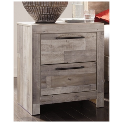 Effie 22" 2 Drawer Charging Nightstand, Whitewash