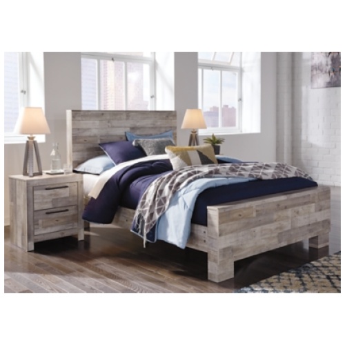Effie Full Panel Bed, Whitewash