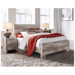 Effie Queen Panel Bed, Whitewash