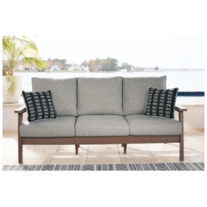 Emmeline Outdoor Sofa, Brown/Beige
