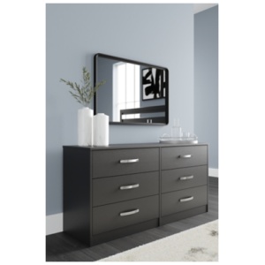 Finch 6 Drawer Dresser, Black
