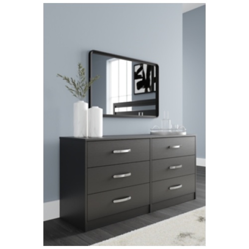 Finch 6 Drawer Dresser, Black