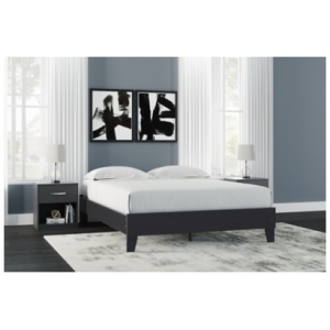 Finch Queen Platform Bed, Black