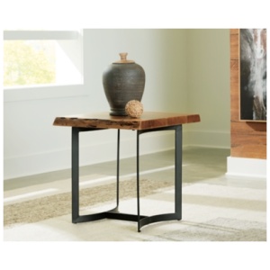 Fortmaine End Table, Brown/Black