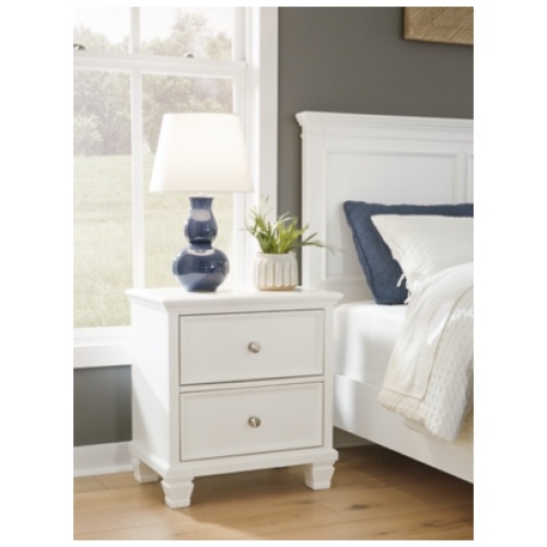 Fortman 25" 2 Drawer Nightstand, White