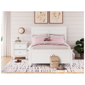 Fortman Full Panel Bed, White