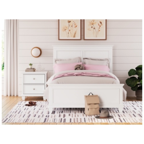 Fortman Full Panel Bed, White