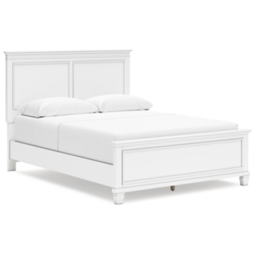 Fortman Queen Panel Bed, White