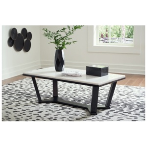 Fostead Coffee Table, White/Espresso