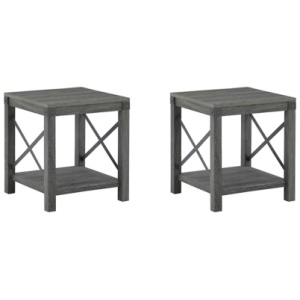 Freedan 2 End Tables, Grayish Brown