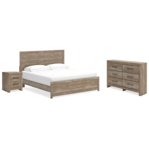 Gachester King Panel Bed with Dresser and Nightstand