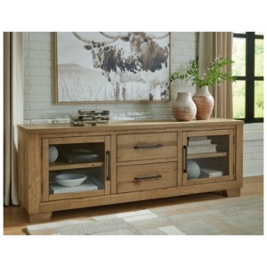 Galliden 80" TV Stand, Light Brown