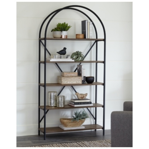 Galtbury 72" Bookcase, Brown/Black
