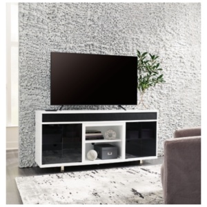 Gardoni 72" TV Stand, White/Black