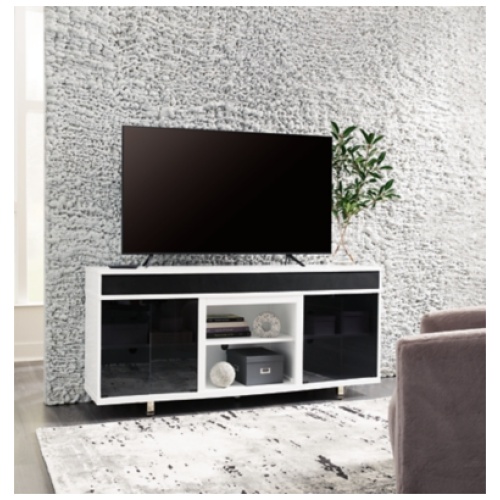 Gardoni 72" TV Stand, White/Black