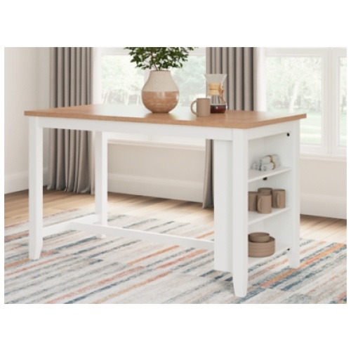 Gesthaven Counter Height Dining Table, Natural/White, Wood