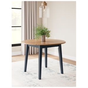Gesthaven Drop Leaf 26"-42" Extendable Dining Table, Natural/Blue, Wood