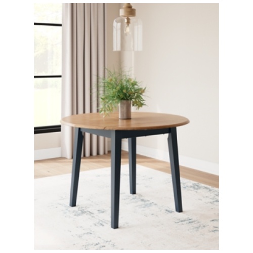 Gesthaven Drop Leaf 26"-42" Extendable Dining Table, Natural/Blue, Wood