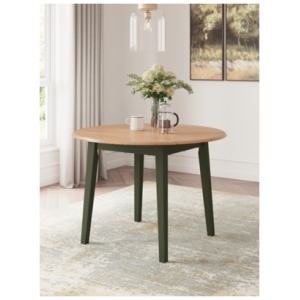 Gesthaven Drop Leaf 26"-42" Extendable Dining Table, Natural/Green, Wood