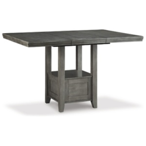 Hallanden Counter Height 42"-60" Extendable Dining Table, Gray, Wood