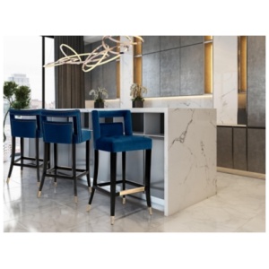 Hart Counter Height Bar Stool, Blue/Black