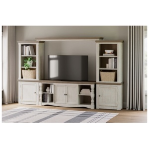 Havalance 4-Piece Entertainment Center with 67" TV Stand, Two-tone