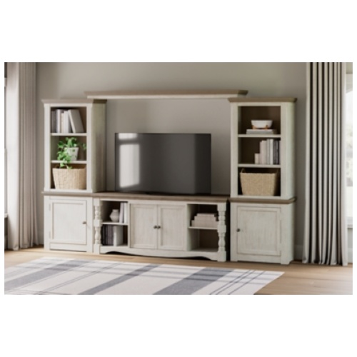Havalance 4-Piece Entertainment Center with 67" TV Stand, Two-tone