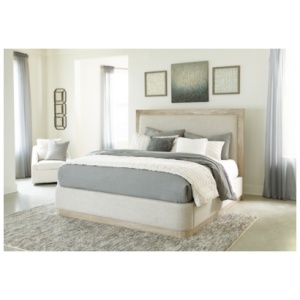 Hennington King Upholstered Bed, Bisque