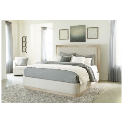 Hennington King Upholstered Bed, Bisque