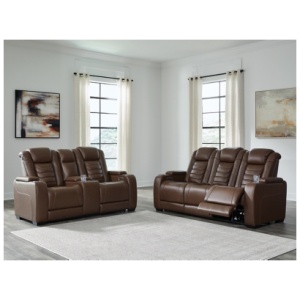 High Impact Sofa and Loveseat, Tobacco