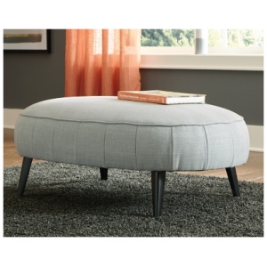 Hollyann Oversized Accent Ottoman, Gray
