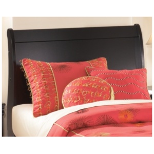 Huey Vineyard Twin Sleigh Headboard, Black