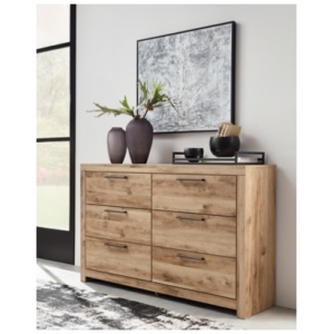 Hyanna 6 Drawer Dresser, Tan Brown