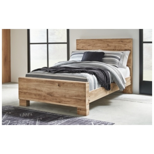 Hyanna Full Panel Bed, Tan Brown