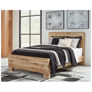 Hyanna Queen Panel Bed, Tan Brown