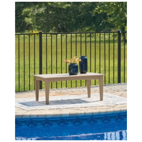 Hyland wave Outdoor Coffee Table, Driftwood