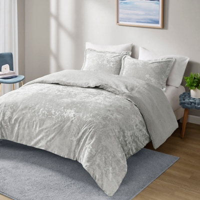 Intelligent Design Reversible King/California King Comforter Set, Silver