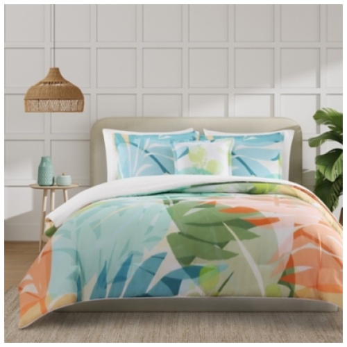 J. Queen Bold Tiki 3 Piece King/Cal King Comforter Set, Green
