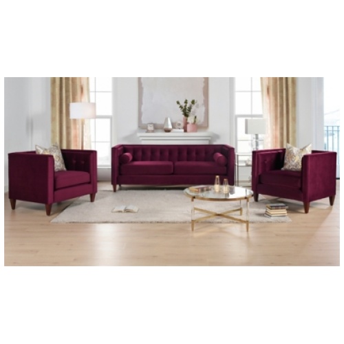 Jennifer Taylor home Jack Sofa, Burgundy